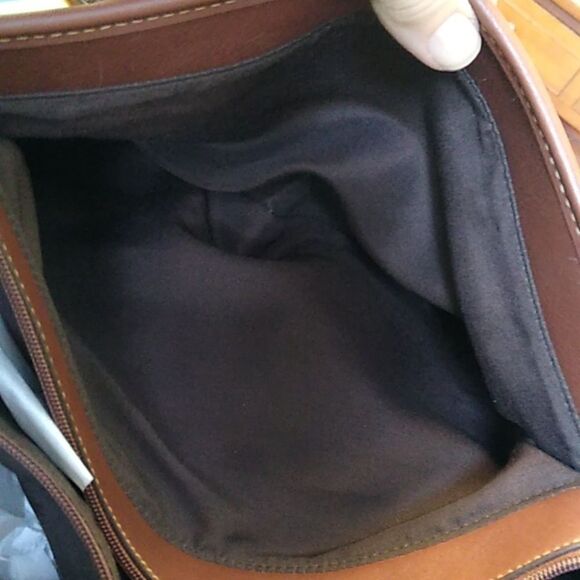 Vintage Etienne Aigner Tapestry Brown and Gold Women's Bag - Picture 11 of 15